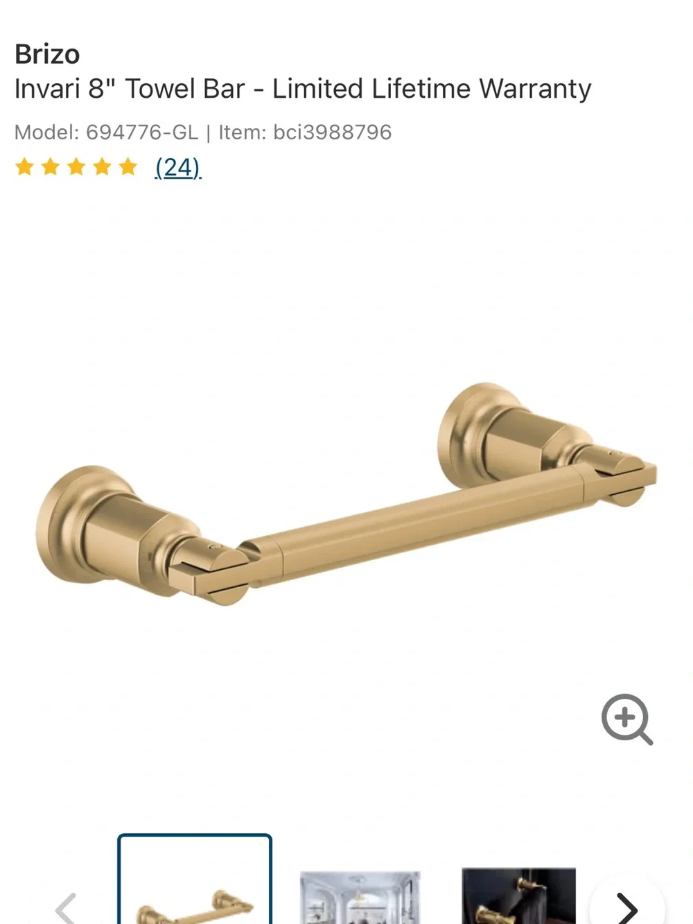 Brushed Brass Bath Accessory Valve - Single Pack